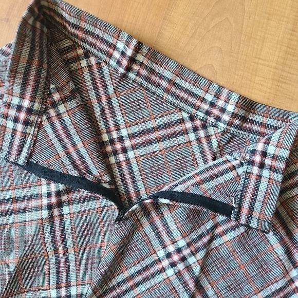 Vintage 70s Plaid Wool Blend Academia A-line Skirt - Picture 4 of 8